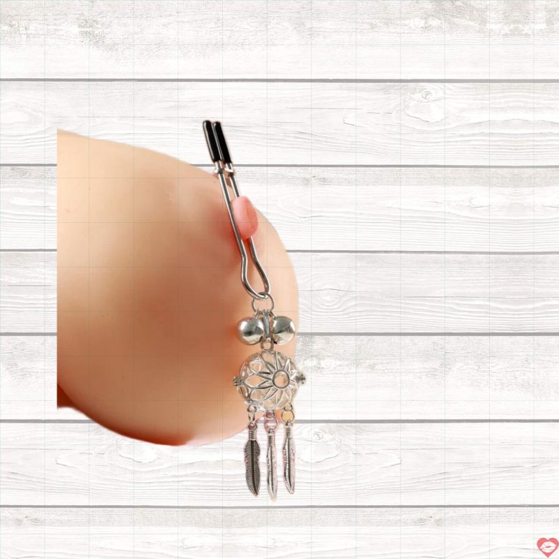 Bộ đôi BDSM kích hậu kèm kẹp vú Chisa Senuelo Silver Plume đèn phát sáng