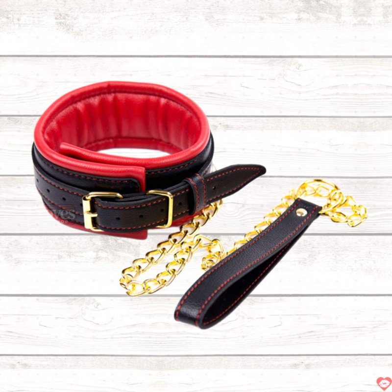 Bộ BDSM Đai Xích Trói Cổ Đệm Mút Siêu Mềm
