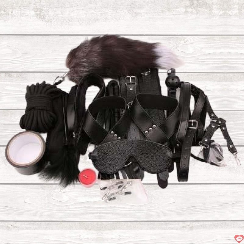 Bộ bạo dâm BDSM 12 món da crybull cao cấp