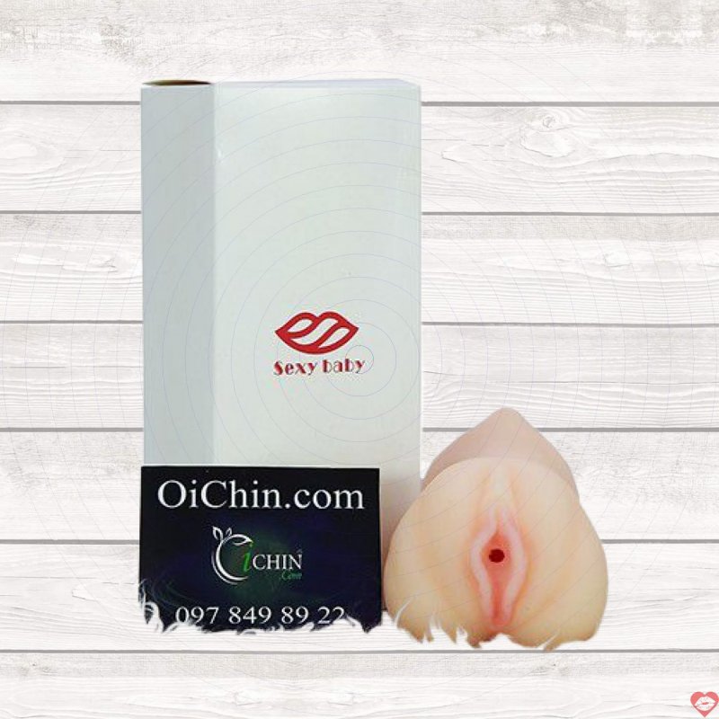 Âm đạo giả 2 đầu silicone mềm mại SexyBaby kích thích nam 