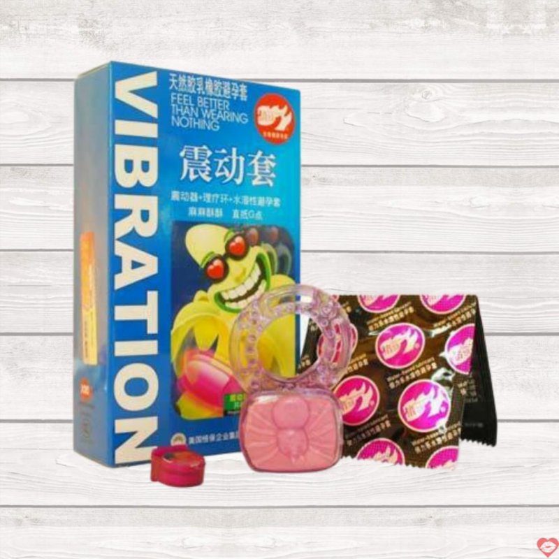 Nhẫn rung tình yêu silicon Banana - VD06