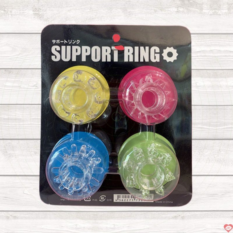 Bộ 4 vòng đeo dương vật có bi gai Support Ring