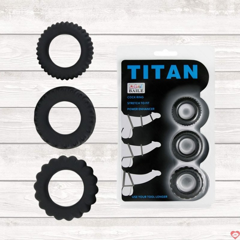 Bộ 3 vòng gai titan giữ cương cứng chống xuất tinh sớm