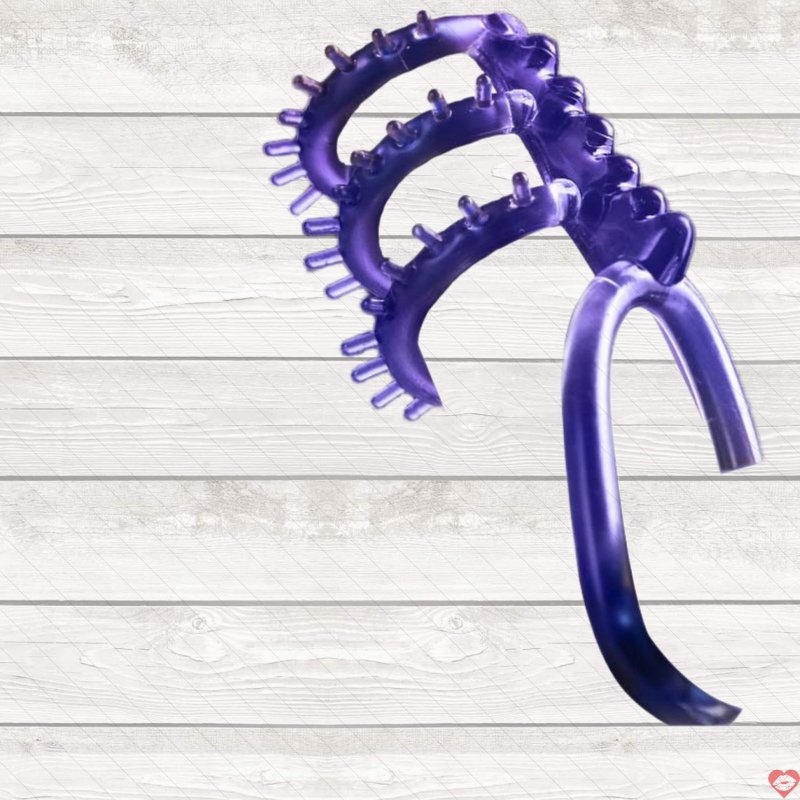 Vòng đeo dương vật Gai gân nổi hở thân Mizzzee Spiked wheel set