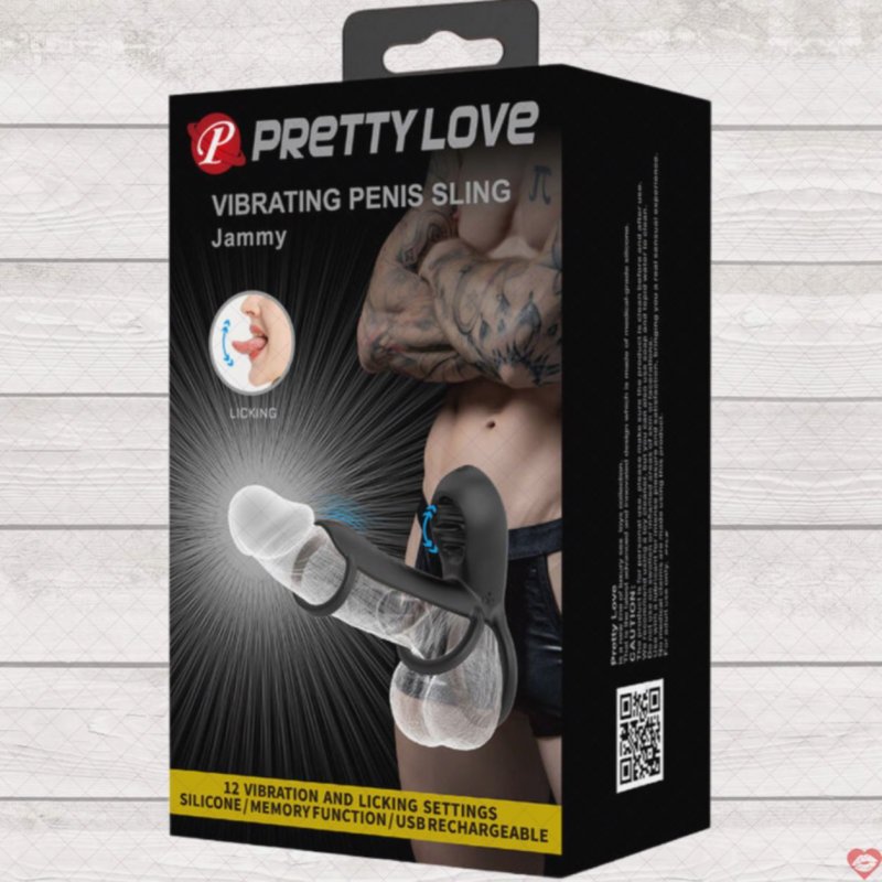 Vòng Rung Đeo Dương Vật Kết Hợp Lưỡi LIếm Siêu Phê - Prettylove Penis Sling