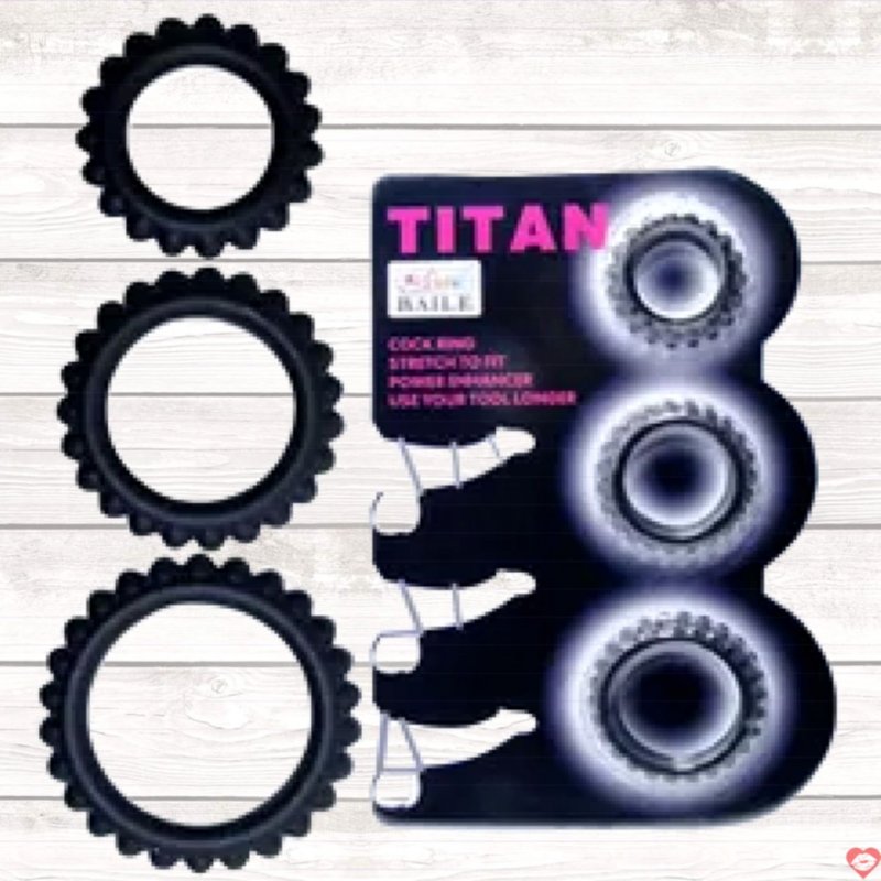3 VÒNG ĐEO DƯƠNG VẬT TITAN CHỐNG XUẤT TINH SỚM
