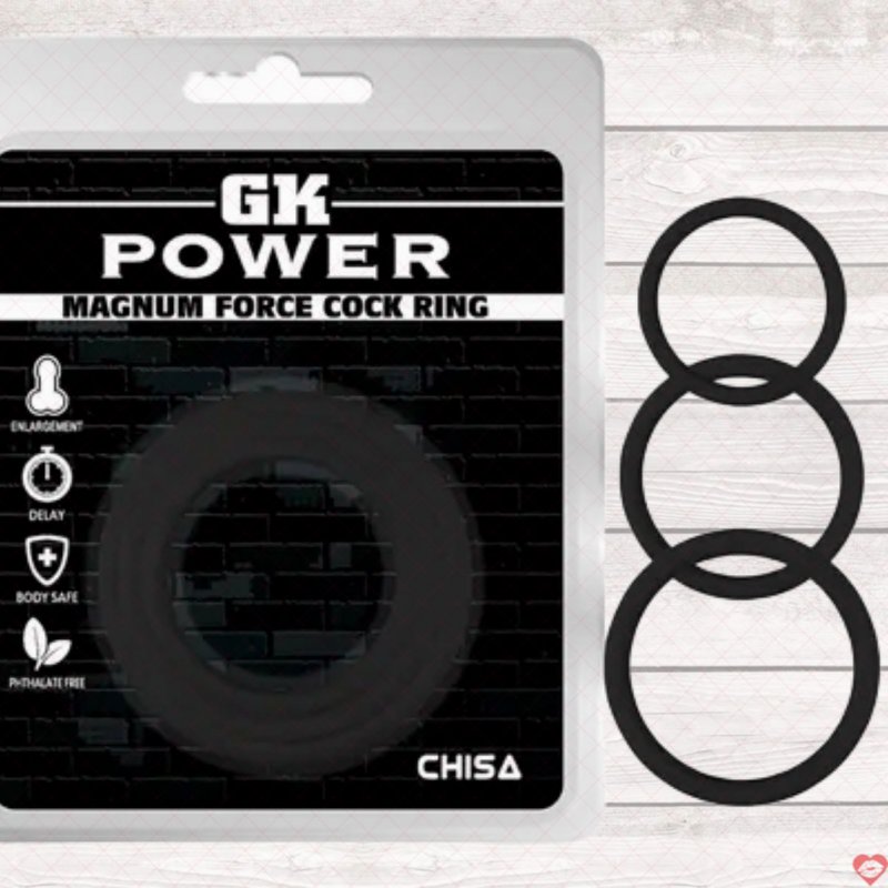 vòng đeo cu bộ 3 vòng đen Chisa màu đen bằng silicone Chisa DC60Z với 3 kích cỡ khác nhau