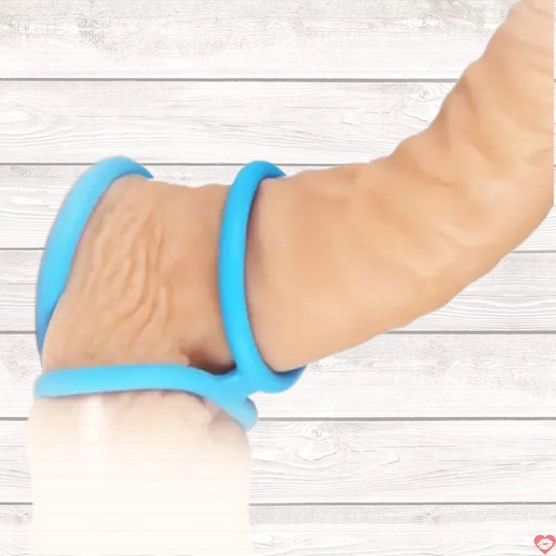 Vòng đeo cu và tinh hoàn cho nam giới DC60F bằng silicone thiết kế khóa gọng kìm giúp siết chặt
