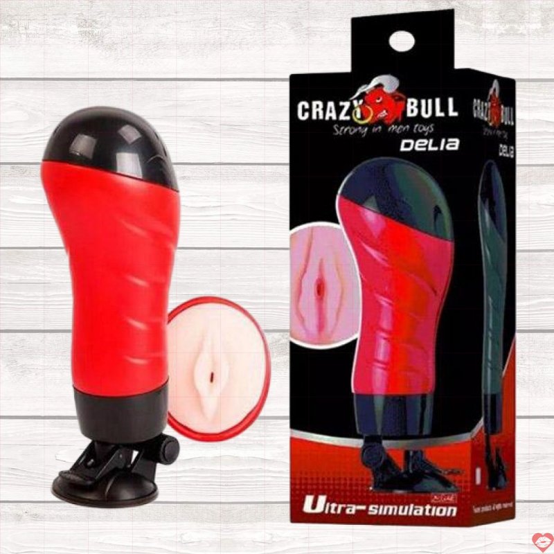 Âm đạo gắn tường Crazy Bull Delia cao cấp rung mạnh 