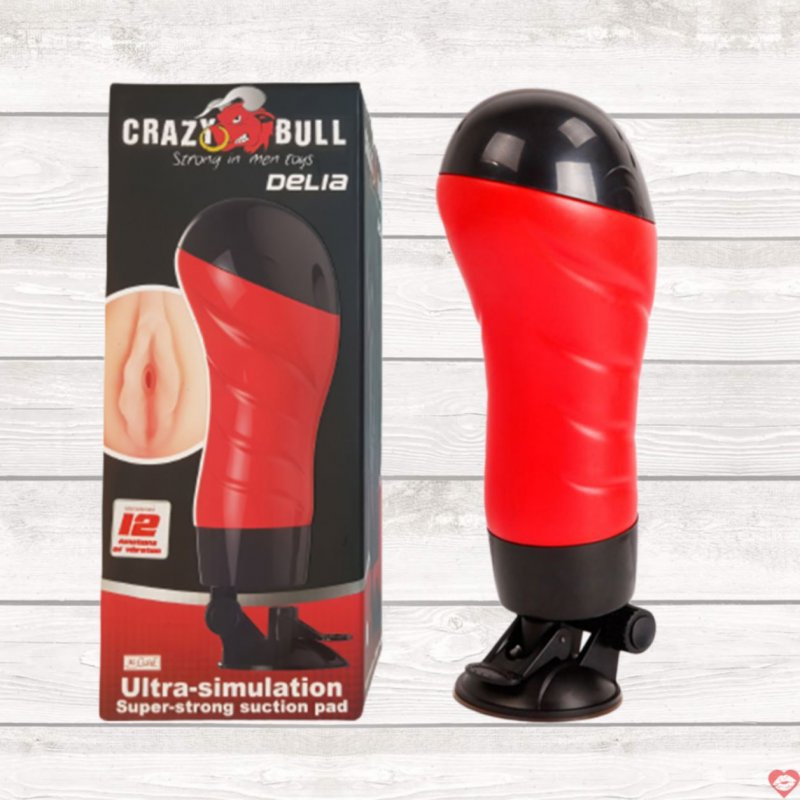 Âm đạo giả Baile Crazy Bull Red Delia đa năng rung xoay kích thích 