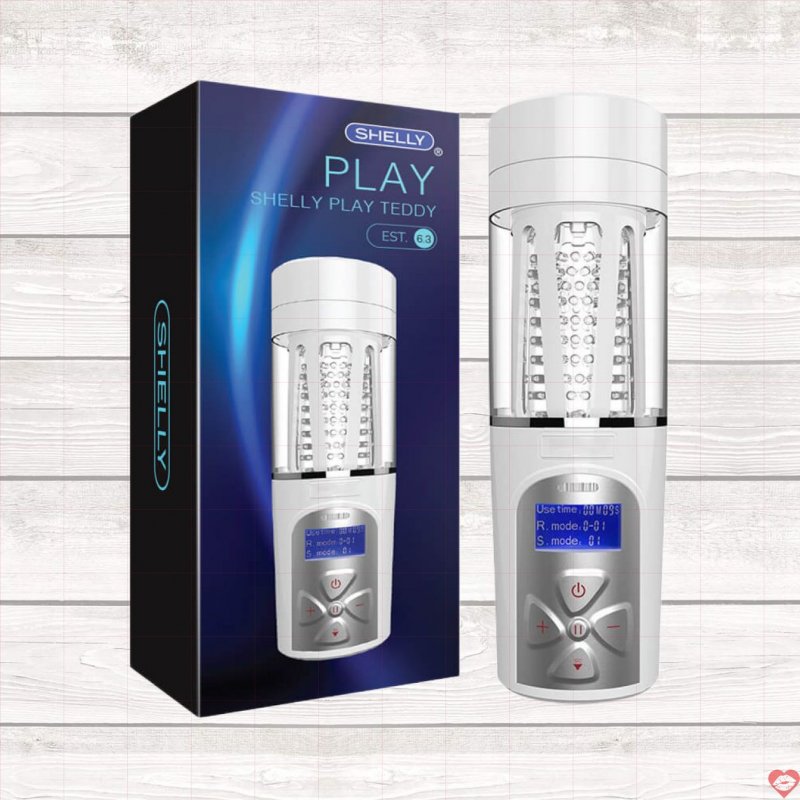 Âm đạo giả Shelly Play Teddy đa năng rung mạnh nhiều chế độ 
