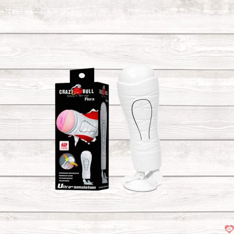 Âm đạo giả gắn tường có rung Crazy Bull Flora