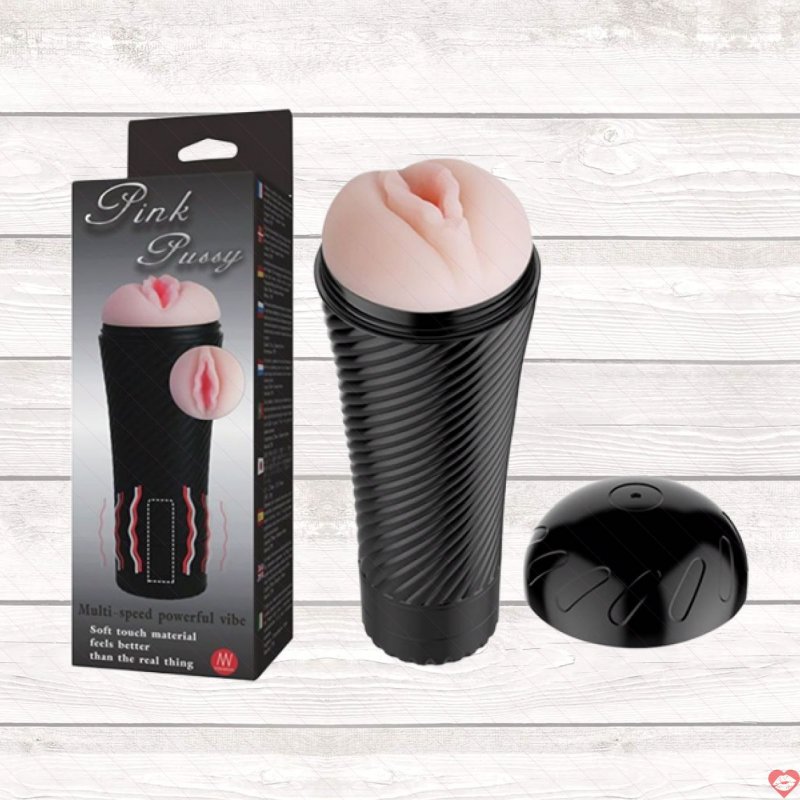 Âm đạo giả ngụy trang đèn pin Pink Pussy có rung