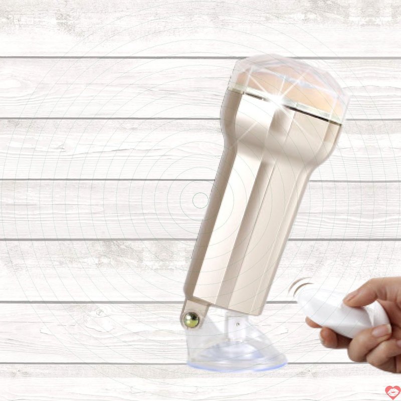 Âm Đạo Giả Ngụy Trang ManMiao Gold: Rung - Điều Khiển Từ Xa - Đế Hít