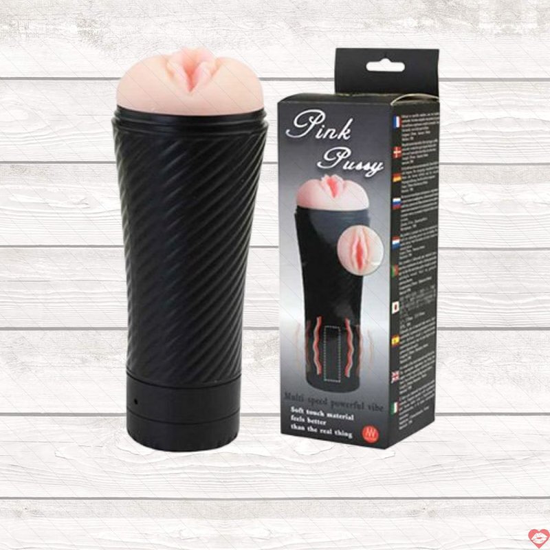 Âm đạo giả cốc rung Pink Pussy 7 chế độ Siêu mềm mại An toàn 