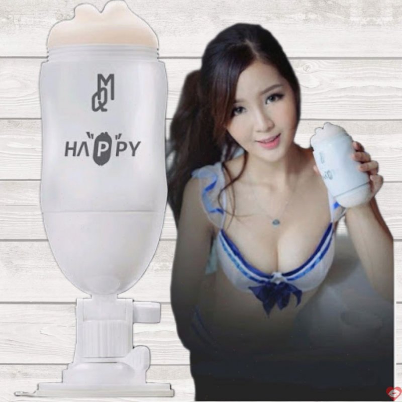 Âm Đạo Giả 2 Đầu Độc Đáo  Dán Tường  Rung - Happy