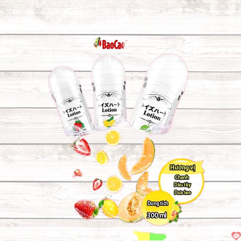 Gel bôi trơn 3in1 Nhật Bản 300ml cao cấp hương trái cây mượt mà an toàn 