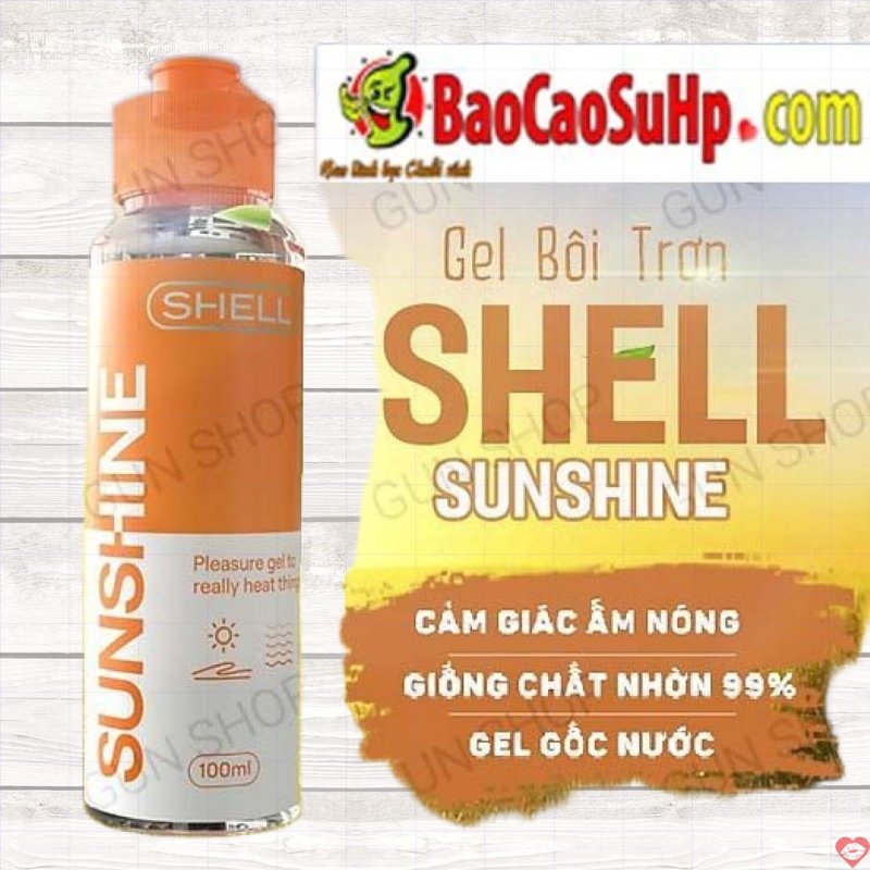 Gel Shell Warming Shunshine 100ml Tăng Khoái Cảm Nóng Ấm Mạnh Mẽ 