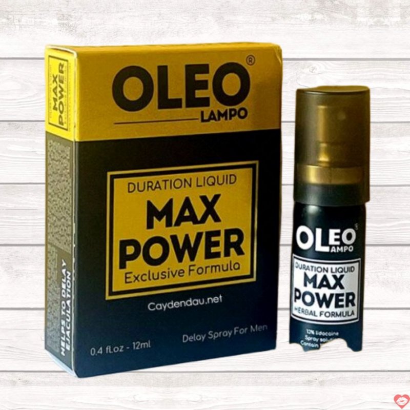 Chai xịt Oleo Max Power 12ml chống xuất tinh sớm tăng cường thời gian quan hệ 