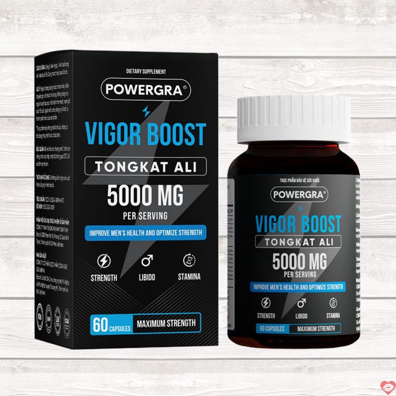 Powergra Vigor Boost tăng cường sinh lý nam hộp 60 viên an toàn 
