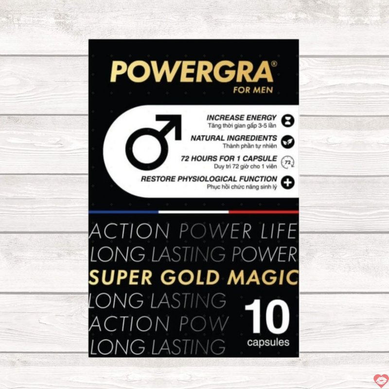 Powergra for men supper gold magic kéo dài thời gian tăng cường sinh lý nam 