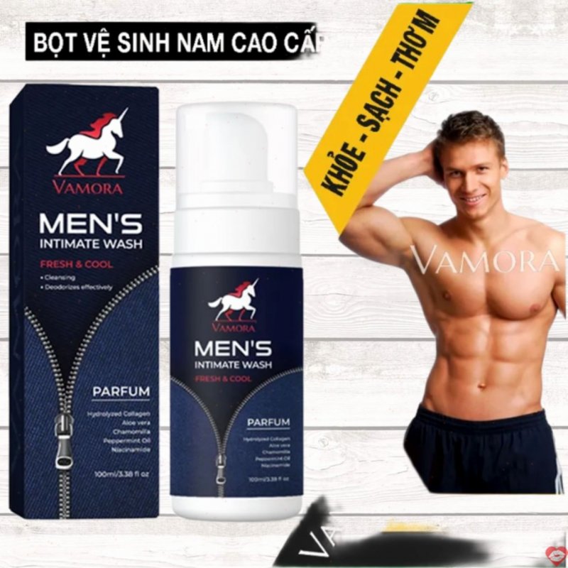Bọt Vệ Sinh Nam Vamora 100ml Mát Lạnh Sạch Thơm Tự Tin 