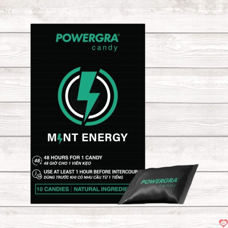 Kẹo bạc hà Powergra Mint Energy tăng sinh lý bổ thận tráng dương 