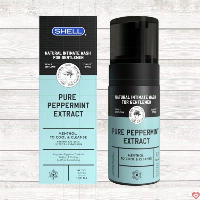 Dung dịch vệ sinh nam Shell bạc hà mát lạnh sạch ngừa mùi 100ml 