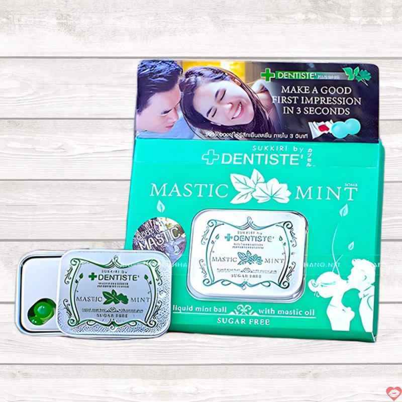 Kẹo ngậm phòng the BJ Mastic Mint hộp 20v tăng cường hưng phấn 