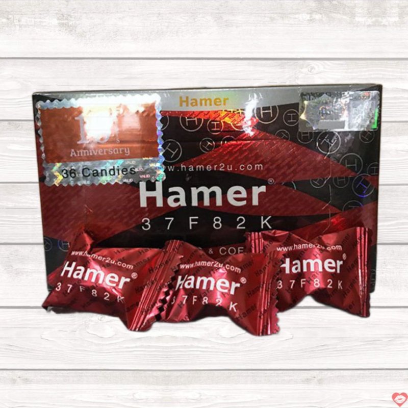 Kẹo sâm Hamer 37F82K hộp 36 viên tăng sinh lực mạnh mẽ 