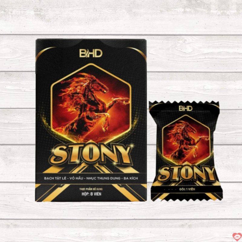 Kẹo Stony Chính Hãng Tăng Cường Sinh Lý Hộp 8 Viên An Toàn 