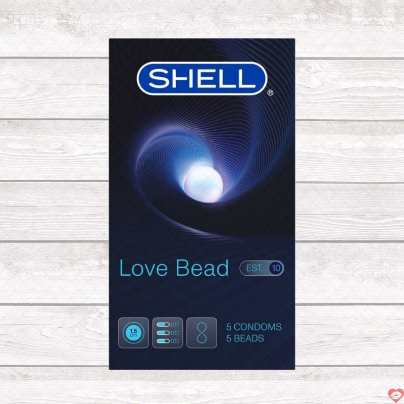 Bao cao su Shell Love Bead gân nổi bi silicon tăng kích thước hộp 5 cái 