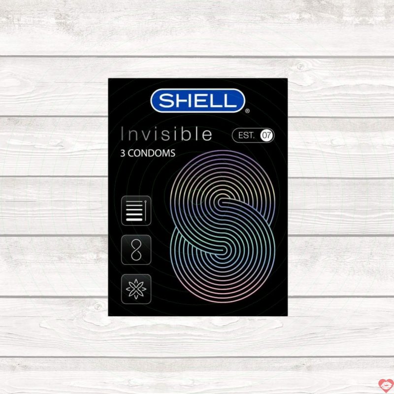 Bao cao su Shell Invisible siêu mỏng bền bỉ kéo dài khoái cảm 