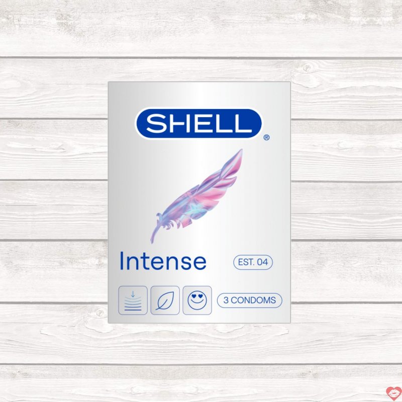 Bao cao su Shell Intense siêu mỏng 0.04mm cảm giác thật hộp 3 cái 
