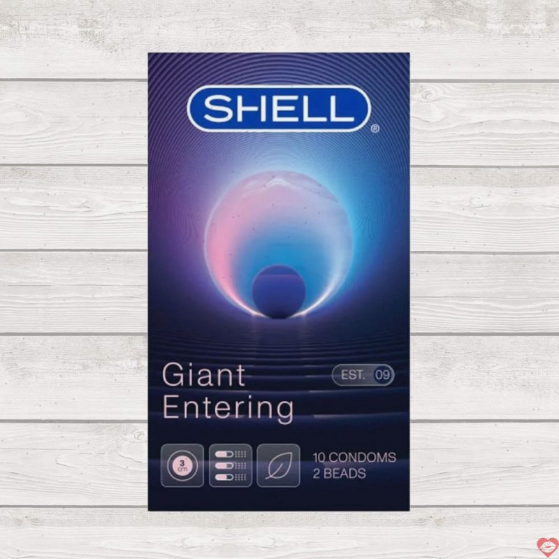 Bao cao su Shell Giant Entering gân gai bi silicon tăng khoái cảm 10 cái 