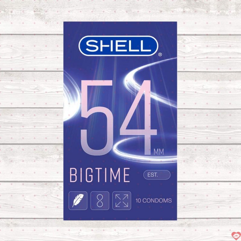 Bao cao su Shell Bigtime 54mm siêu mỏng chống tuột kéo dài thời gian hộp 10 