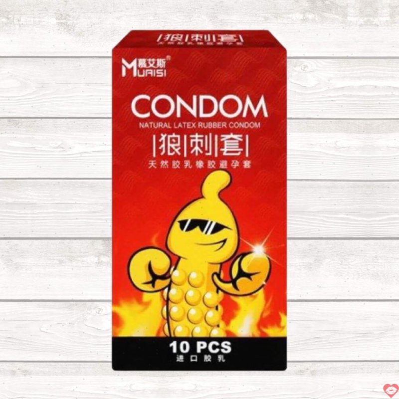 Bao cao su Muaisi Hot siêu điểm nổi ấm áp kích thích cực đỉnh hộp 10 