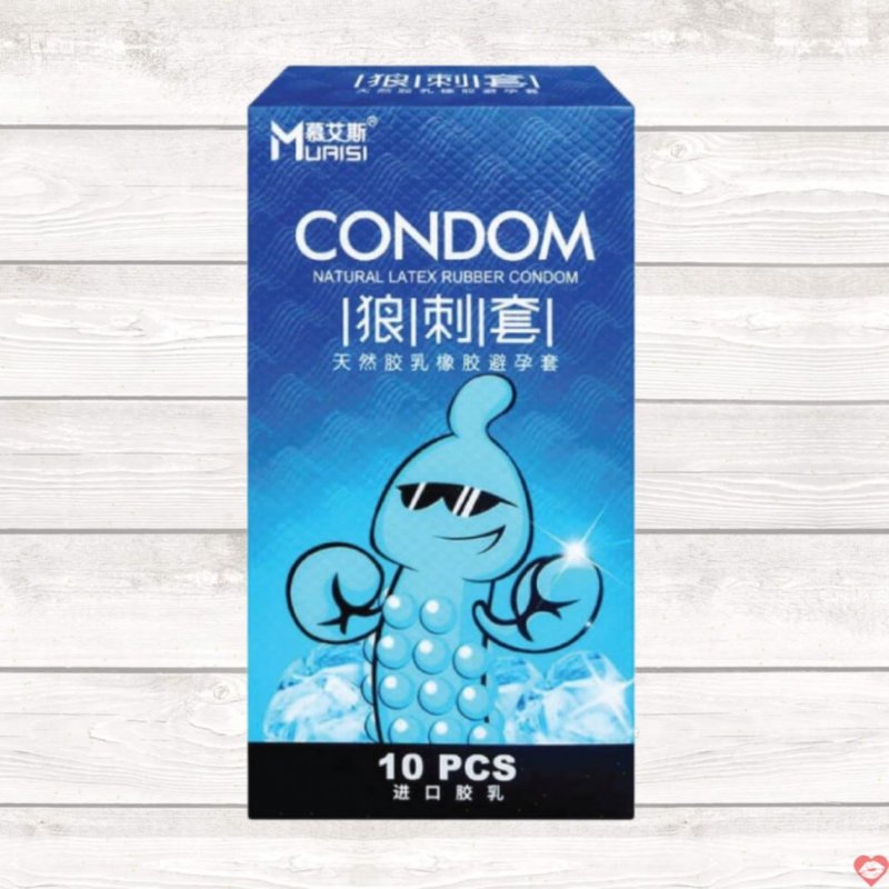 Bao cao su Muaisi Cool siêu mát lạnh điểm nổi Hộp 10 bao 
