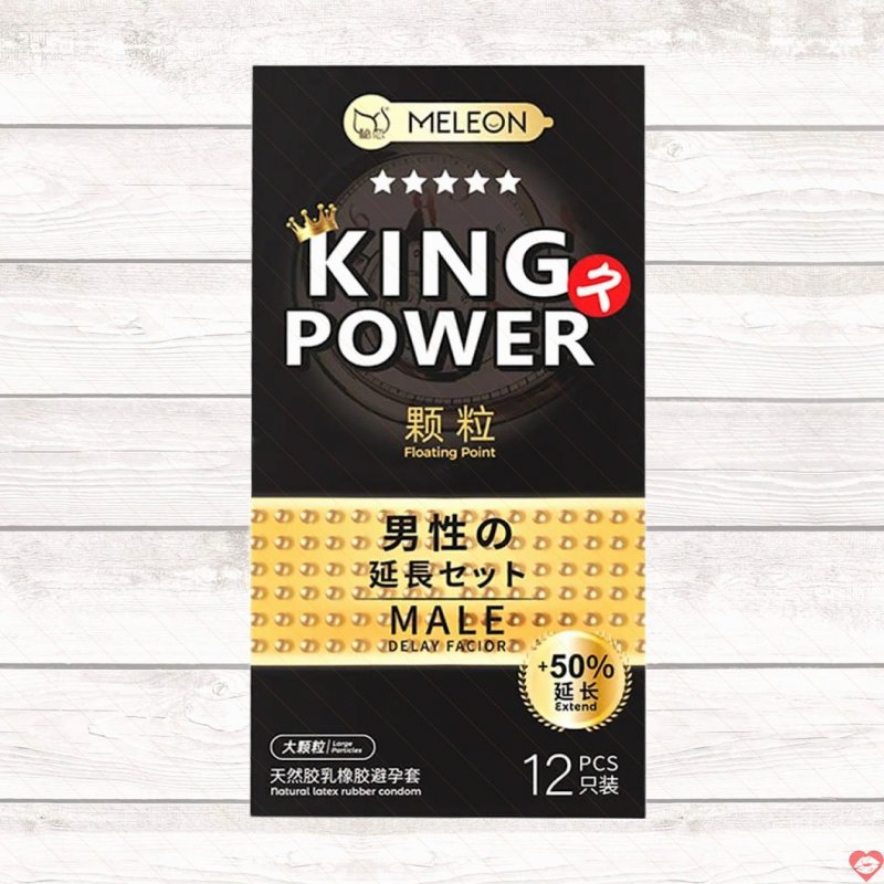 Bao cao su Meleon King Power hạt nổi kéo dài thời gian 50% hộp 12 chính hãng 