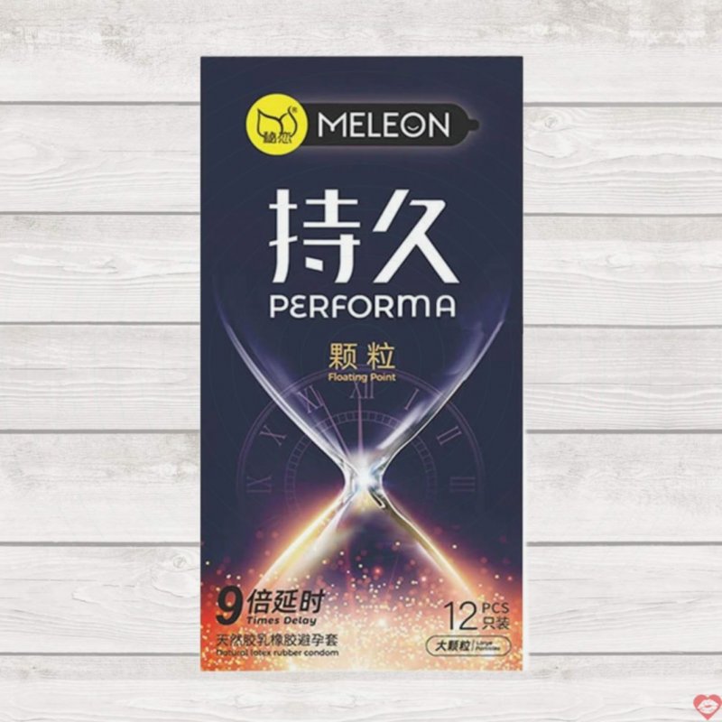 Bao cao su Meleon Performa kéo dài thời gian 9 lần hạt nổi hộp 12 an toàn 