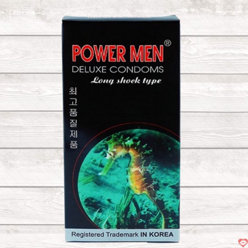 Bao cao su Powermen Cá Ngựa Đen 12s chống xuất tinh sớm, kéo dài thời gian 