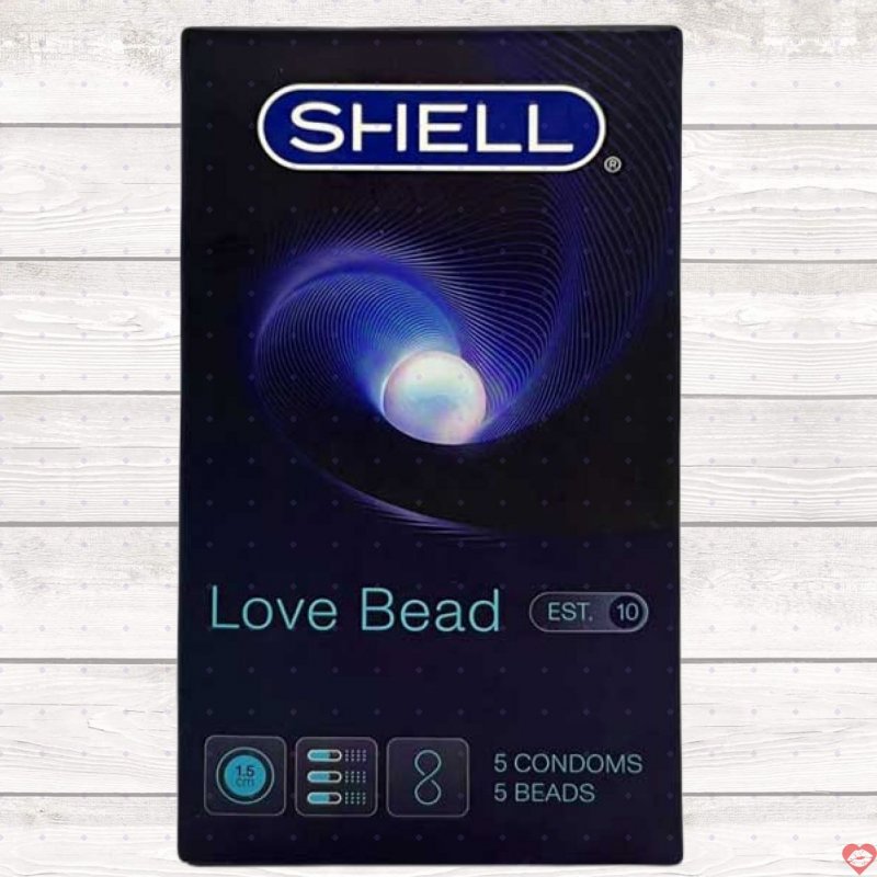 Bao cao su Shell Love Bead 5 Bi kéo dài 5 chiếc kích thích mạnh 