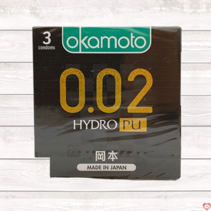 Bao Cao Su Okamoto 0.02 Hydro PU siêu mỏng cao cấp Nhật Bản, an toàn 