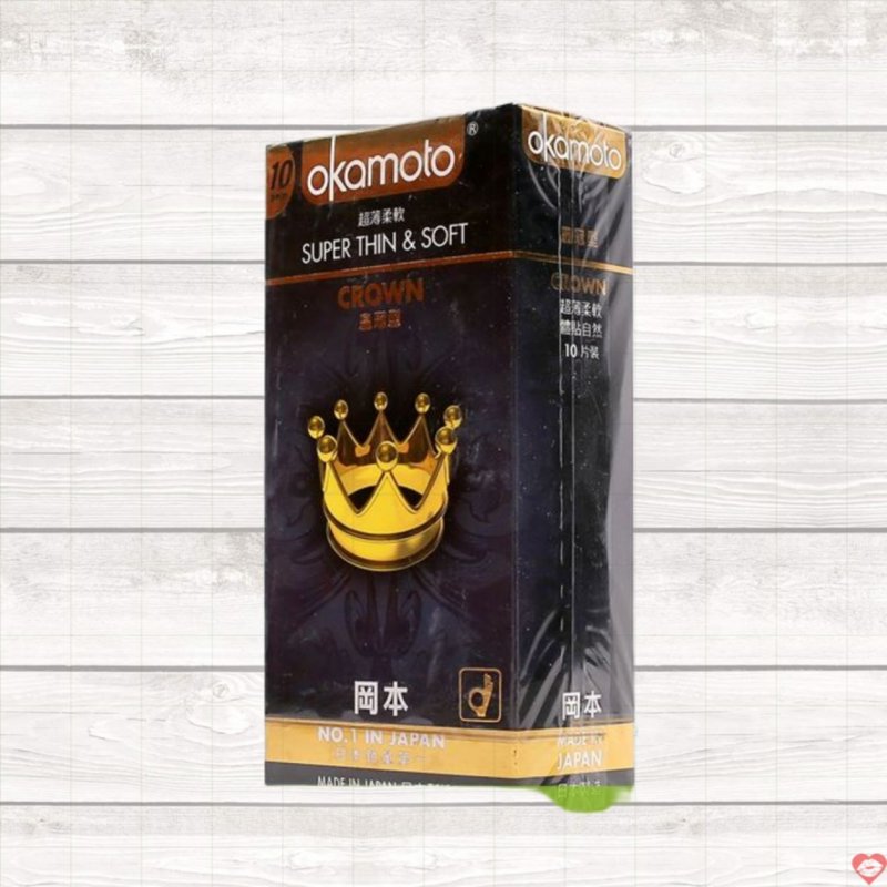 Bao cao su Okamoto Crown siêu mỏng cảm giác thật, nhập khẩu Nhật 