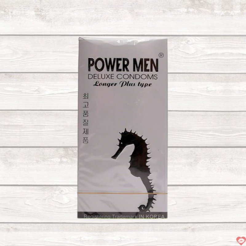 Bao cao su Cá Ngựa Power Men Longer Plus chống xuất tinh sớm tăng khoái cảm 