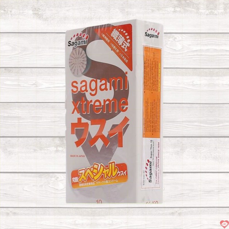 Bao cao su Sagami Xtreme Super Thin siêu mỏng thoáng nhẹ cảm xúc thật 