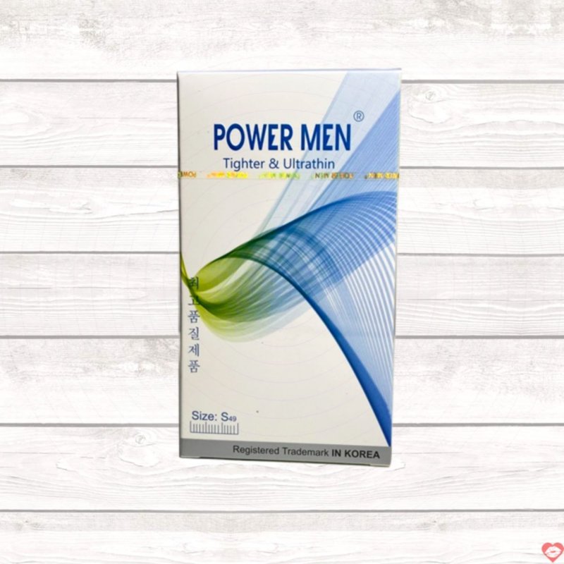 Bao cao su size nhỏ 49mm mỏng trơn Power Men siêu mỏng an toàn 