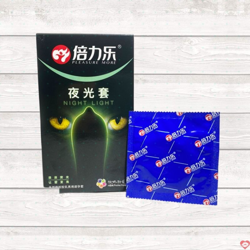 Bao cao su dạ quang HBM phát sáng mỏng trơn an toàn 