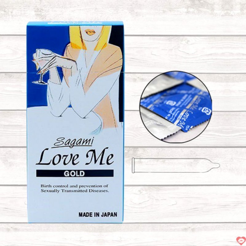 Bao cao su Sagami Love Me Gold 10 chiếc chất lượng an toàn 