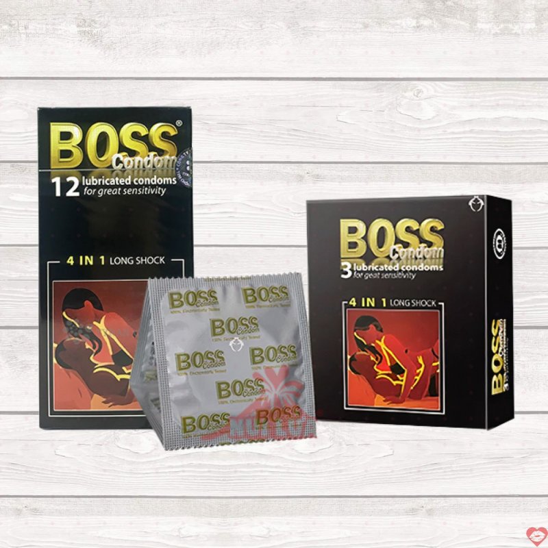 Bao cao su Boss 4 in 1 gân gai kéo dài quan hệ chống xuất tinh 